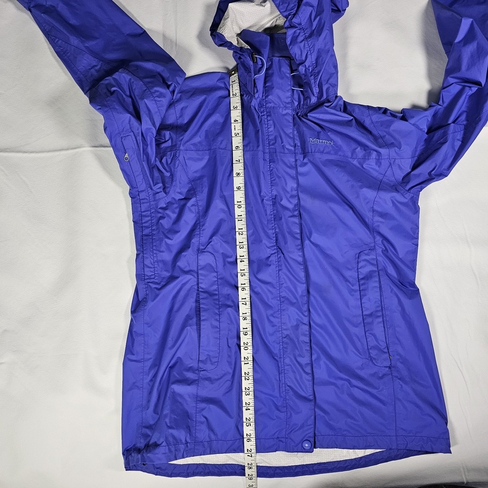 Marmot Rain Jacket Womens Large Purple Hooded Lightweight Outdoor Shell - Picture 5 of 13